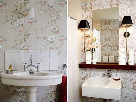 47 Wallpaper For Small Bathroom Ideas On Wallpapersafari