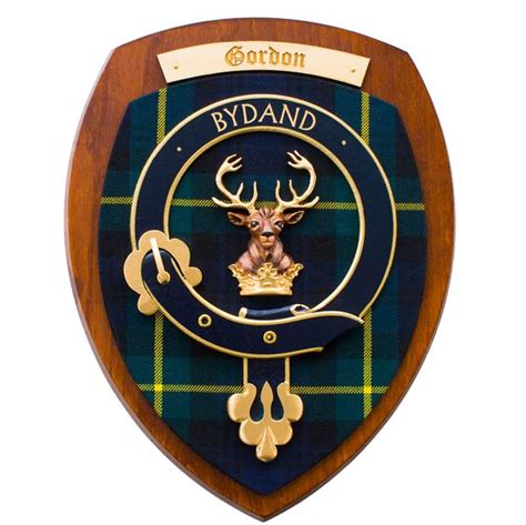 Gordon Clan Crest Plaque Tartan Shop