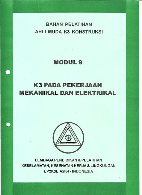 Modul 9 K3 Pada Pekerjaan Mekanikal Dan Elektrikal