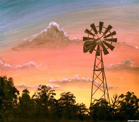 Farm Windmill At Sunrise Picture By Libertysgems For Windmills