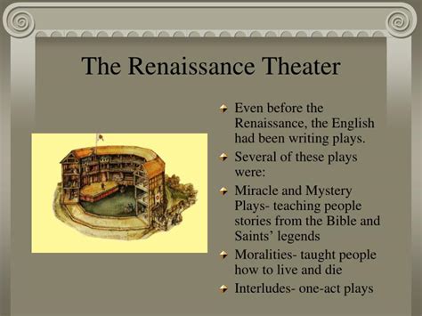 Ppt The Renaissance Theater Powerpoint Presentation Free Download