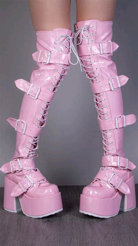 swing 815 pink glitter trinity platform knee high boots au stock artofit