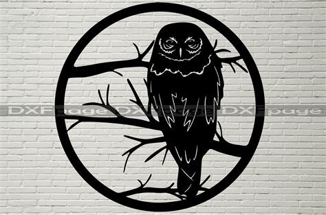 Owl Svg Dxf Animals Cut File Laser Dxf For Plasma Bird On A Etsy