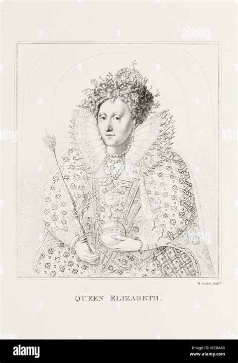 Queen Elizabeth I Of England And Ireland 1533 1603 From Woodburns