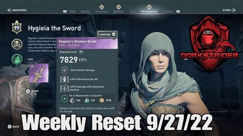 Assassin S Creed Odyssey Weekly Reset 9 27 22 YouTube