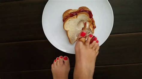 Sexy Girl Feet And A Peanut Butter And Jelly Sandwich Youtube