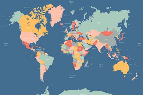 High Resolution World Map Printable