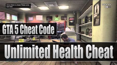 These cheats for gta v ps3 can be entered on your controller while you play the game to help you beat the all the missions. GTA 5 Cheat Code: Invincible/Unlimited Health Cheat Code For (Xbox 360 & PS3) - YouTube