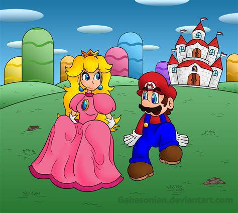 Just Mario And Peach By Gabasonian On Deviantart