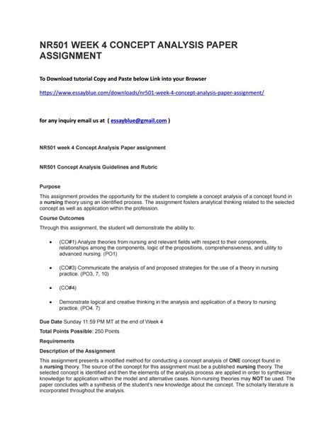 Today, thanks to improvements in technology, monitoring and evaluation (m&e) has become digital. Nr501 week 4 concept analysis paper assignment by DianeHoyle - Issuu