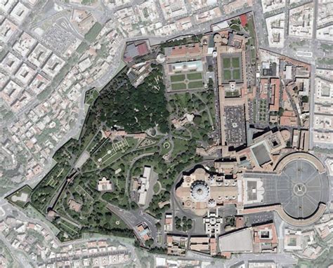 Detailed Satellite Map Of Vatican City Vatican City Detailed Satellite