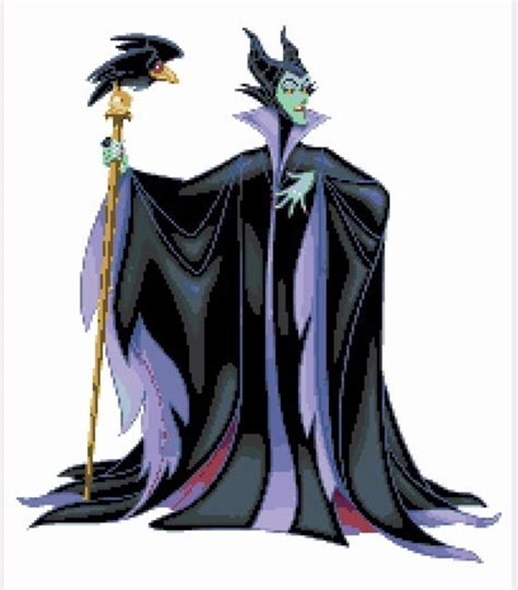 Counted Cross Stitch Pattern Disney Villains Maleficent