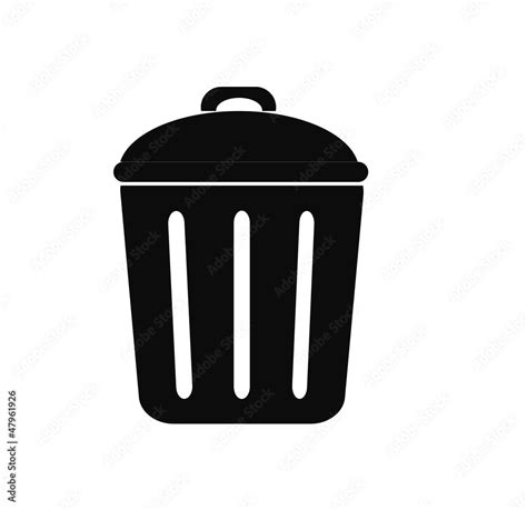 Silhouette Of A Trash Can Stock Photo Adobe Stock