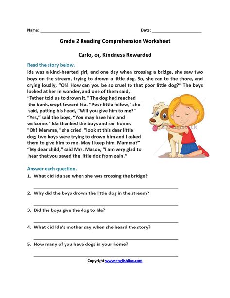 Printable Worksheets For 3rd Grade Reading