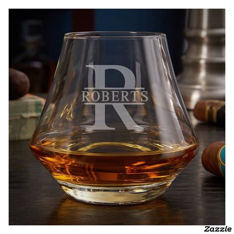 Elegant Oakmont Engraved Dimera Brandy Glass Zazzle Brandy Glass Personalized Whiskey Glass