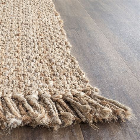 Natural Hand Woven Natural Jute Area Rug 5 X 8 Braided Area Rugs