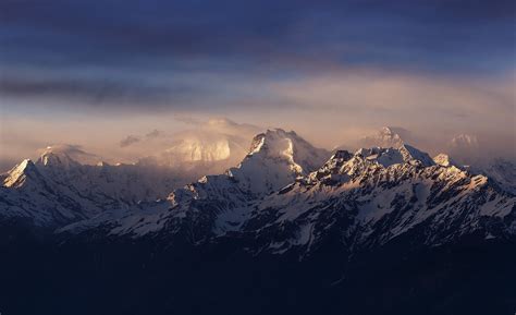 Landscape Nature Himalayas Nepal Mountain Sunrise Snowy Peak