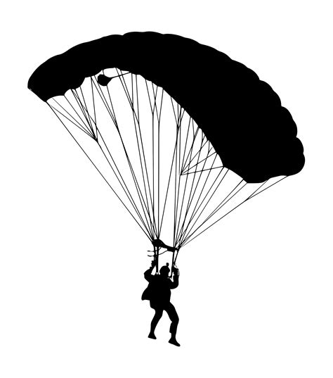 Military Paratrooper Parachute Silhouette Png Transparent Svg Vector