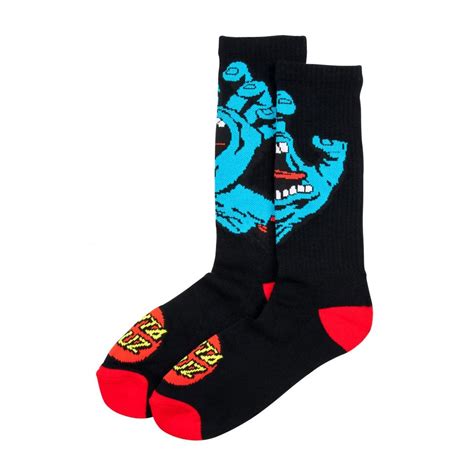 Santa Cruz Socks Screaming Hand Black