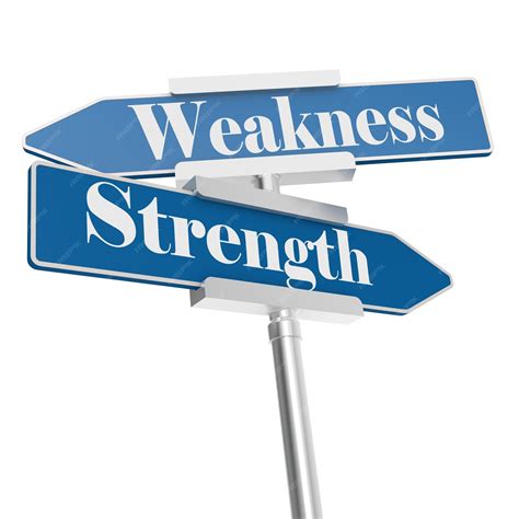 Premium Photo Strength And Weakness Signs