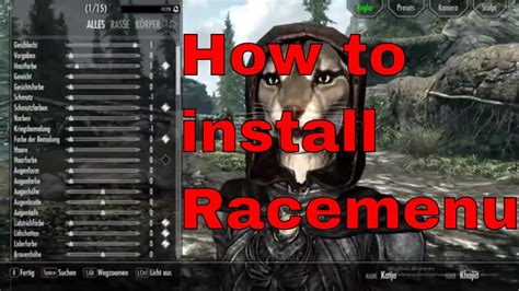 Skyrim How To Install Racemenu Manually Youtube