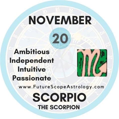 November 20 Zodiac Scorpio Birthday Personality Birthstone