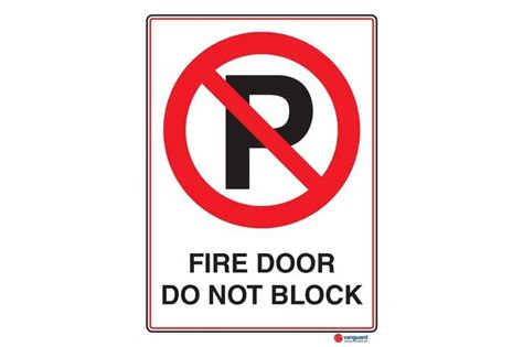 ACM No Parking Sign Fire Door Do Not Block Vanguard NZ