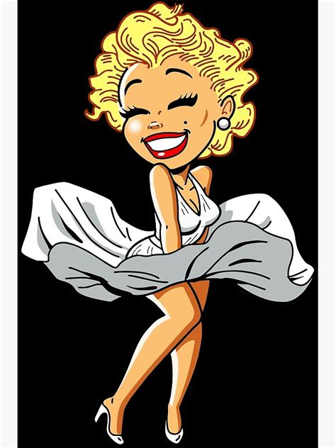 Marilyn Monroe Cartoon Art Print For Sale By Aldelrobel Redbubble
