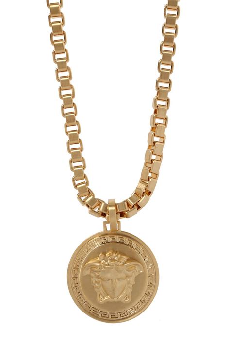 Versace Necklace With Charm In Gold Metallic For Men Lyst