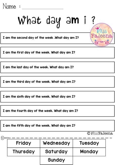Days Of The Week Kindergarten Lessons English Lessons For Kids