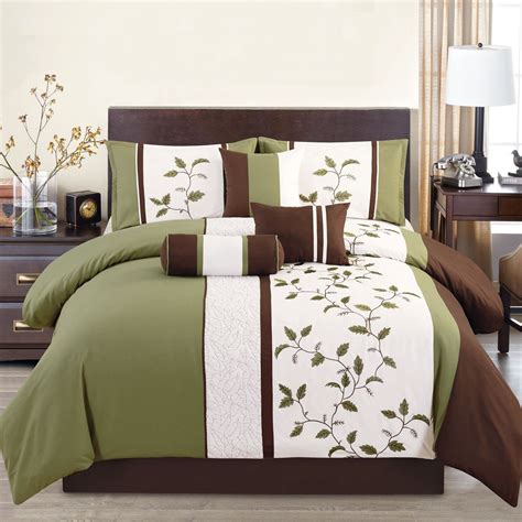 Elight Home Woodchase Embroidered 7 Piece Comforter Set Comforter