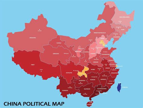China Political Map Divide By State Colorful Outline Simplicity Style Hot Sex Picture
