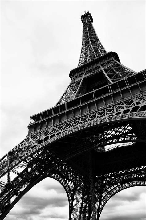 Eiffel Tower From Below Black And White Photograph By Peskymonkey Pixels