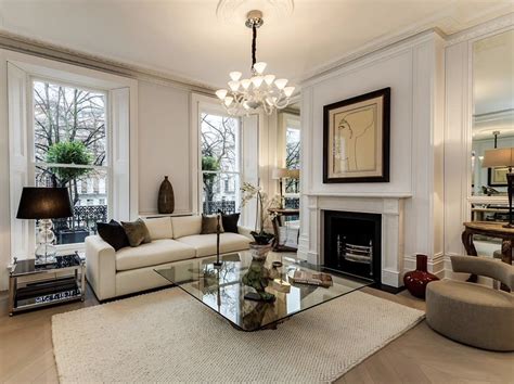 luxury transitional style beige living room decor  white modern