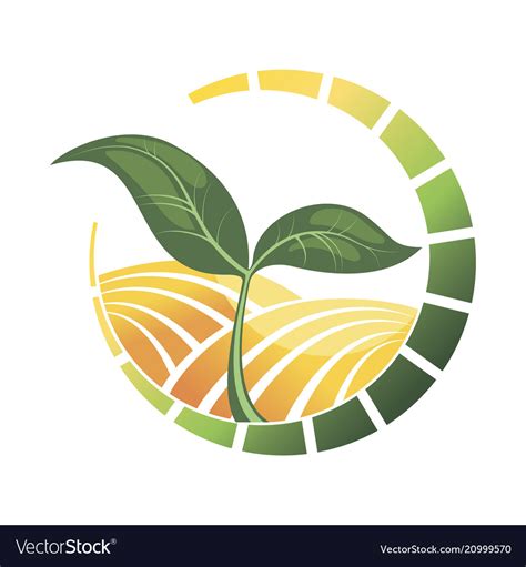 Logotype Of Agriculture Logo With A Field Vector Image