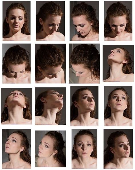 Many Different Pictures Of A Womans Face And Neck