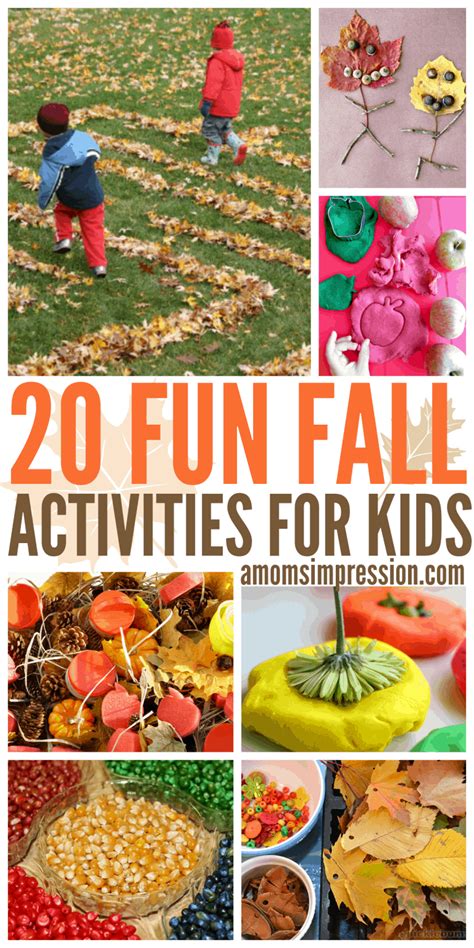 20 Fun Fall Activities For Kids A Moms Impression Recipes Crafts