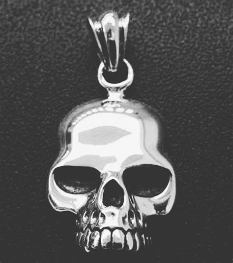 Custom Sterling Silver Skull Pendant Etsy