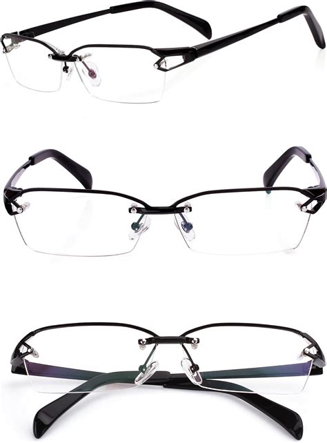 Buy Agstum Luxury Titanium Semi Rimless Business Glasses Frame