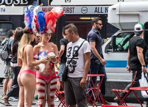 Times Square Topless Woman And Handler Offered Drugs Sex Act To