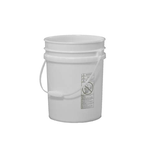 Liter Natural Plastic Round Open Head Pail W Plastic Bail FDA Approved Illing Packaging Store