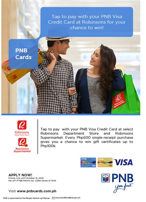 Pay with your ocbc robinsons group credit card to earn 2.5 robs$ for every s$5 spent outside of robinsons and marks & spencer. PNB Credit Cards Home