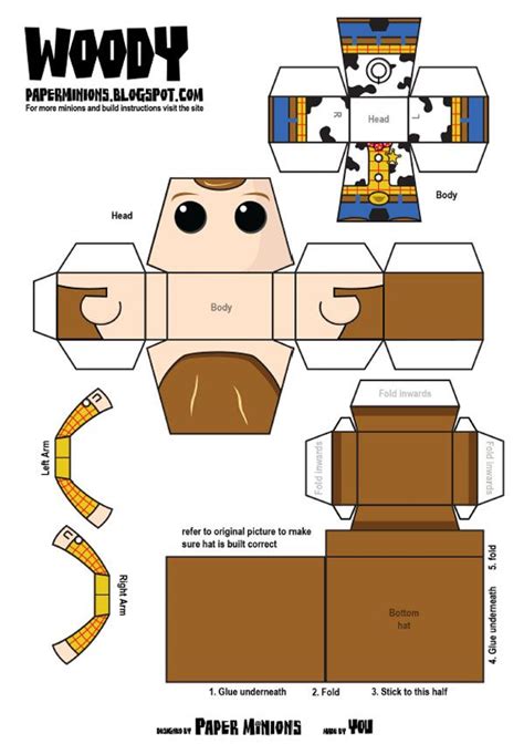 842 Woody Papertoy Template Woody And Buzz Paper Toy Bricolage Et