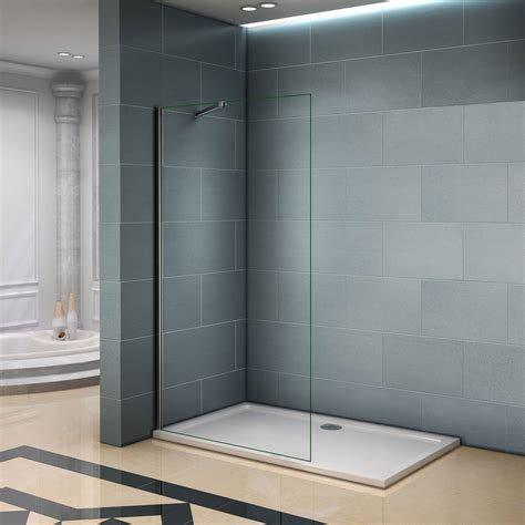 1100x1950mm Wet Room Walk In Shower Enclosure Glass Screen Panel