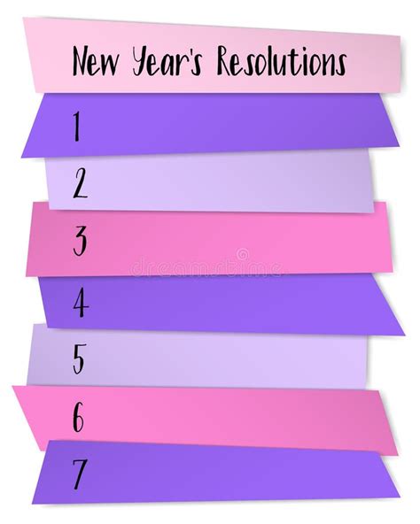 New Years Resolution List Template