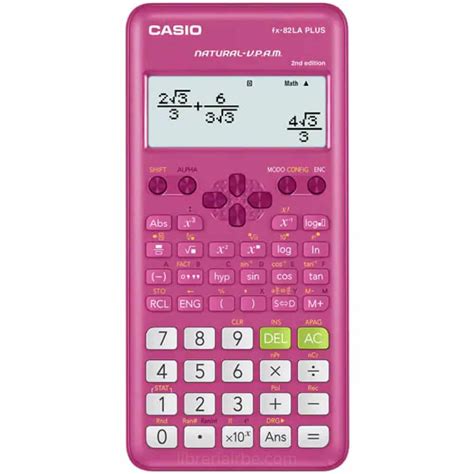 Calculadora Cient Fica Casio Fx La Plus Segunda Edici N Rosa Librer A Irbe Bolivia