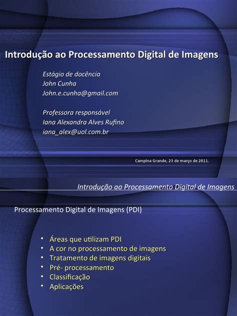 introdução ao processamento digital de imagens pdf cor sensoriamento remoto