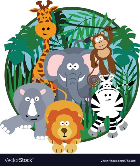Safari Animals Cartoon Image