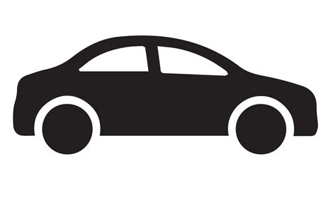 Car Monochrome Icon On Transparent Background 19879187 Png