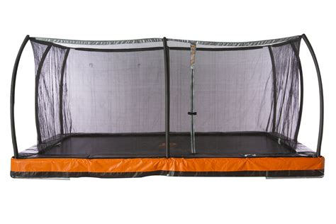 Inground 12 X 8 Rectangle Trampoline And Safety Net Enclosure Combo
